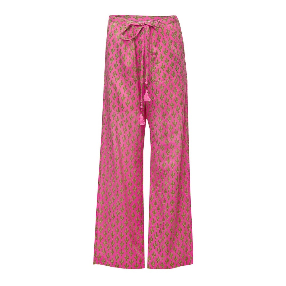 PAX PHILOMENA PINK CACTUS PRICKLY PAX COTTON LOUNGE PANTS Size S